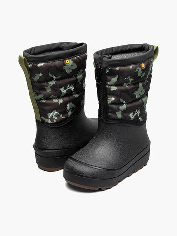 Snow Shell Zip Camo TextureKids' Winter Boots